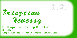 krisztian hevessy business card